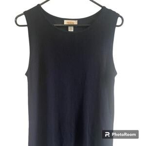 Talbots Knit Tank Black Size Small